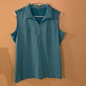 Nike Golf Teal Dri-Fit Sleeveless Golf Shirt